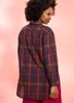 Chemise à motif en coton biologique tissé (mûrier noir M)