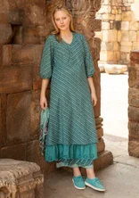 “Eka” woven organic cotton dress - dark jade