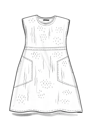 Robe sans manches en coton biologique tissé - noir