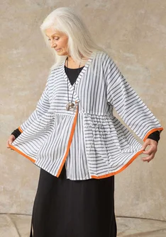 Vävd blus "Nord" i ekologisk bomull - halvblekt