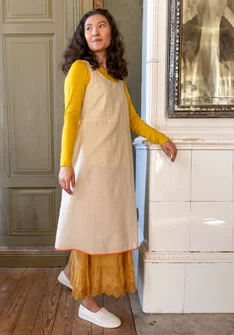 “Shimla” woven dress in organic cotton/linen - mandelmjlk0SL0mnstrad