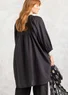Robe tissée "Hilda" en coton biologique (noir M)