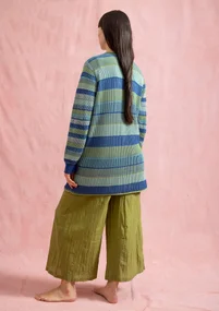 “Andromeda” organic/recycled cotton long cardigan - light indigo
