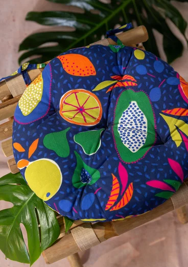 Botswana organic cotton seat pad - klein blue