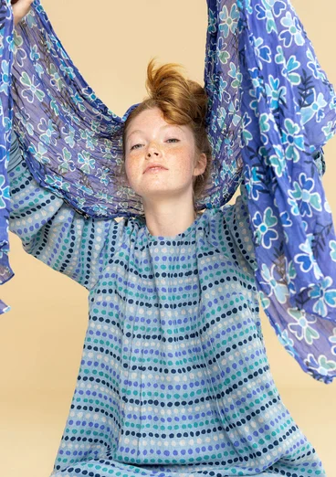 Sjal "Lillian" i ekologisk bomull - himmelsbl