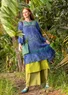 “Saloni” woven viscose dress (klein blue L)