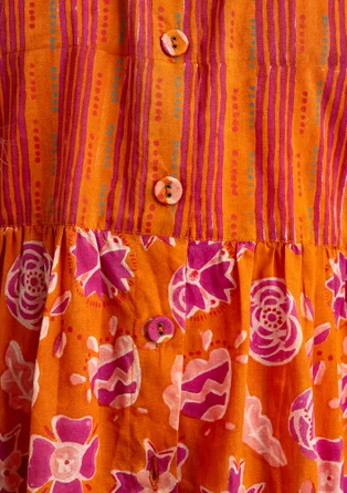 Blouse d’artiste « Amber » en coton biologique - masala