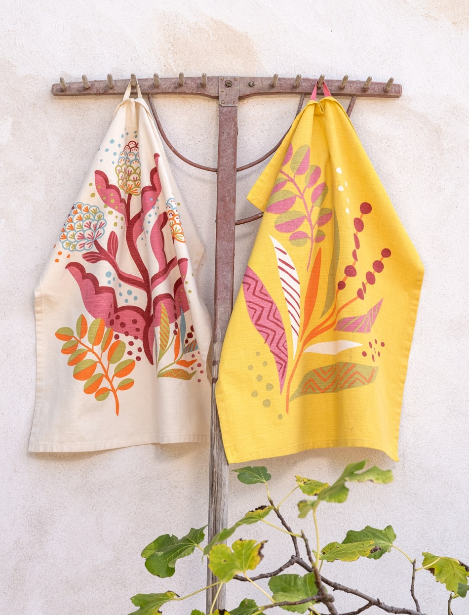 “Artichoke” organic cotton tea towels