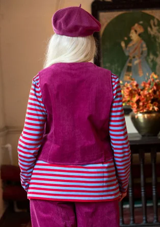 Pantalon en velours côtelé de coton biologique/élasthanne - mûre de boysen