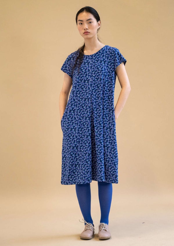 Tricot jurk Jane dark lupin/patterned