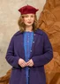 Knitted and felted lambswool blend beret (dark agate red One Size)