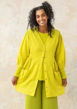 Woven organic cotton smock blouse - limegrn