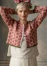 “Anemone” organic wool cardigan (dark lily XL)
