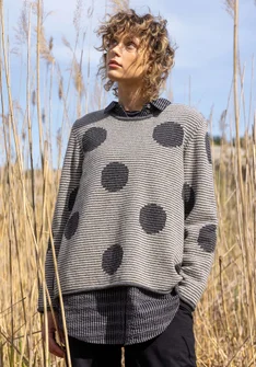 Pull "Windy" en laine d'agneau mélangée - gris cendré