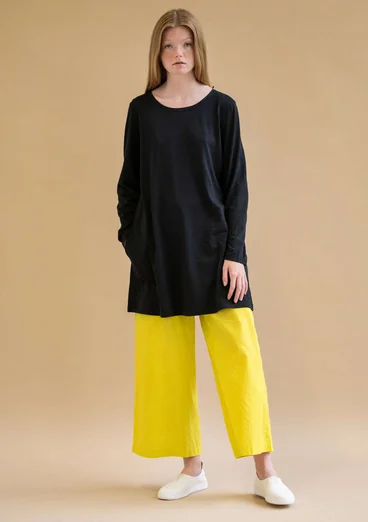 “Billie” jersey tunic in organic cotton/modal - black