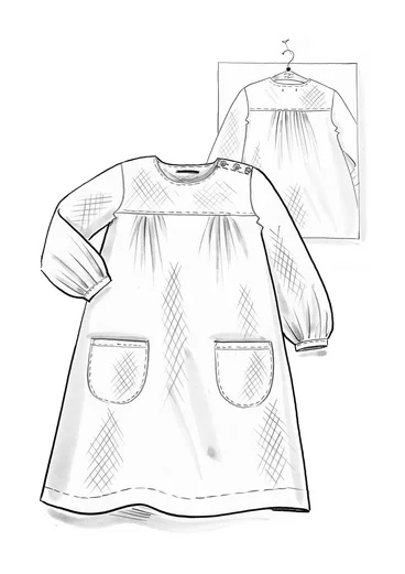 Webkleid „Benedita“ aus Bio-Baumwolle - schwarz