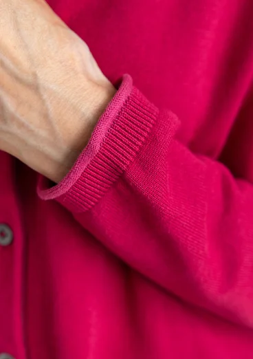 Cardigan "Esme" i økologisk/genanvendt bomuld - cyklamen