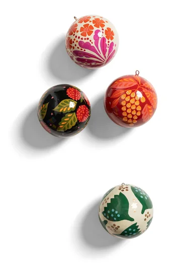 Julekule «Gnistra» i pappmasjé - lavarød