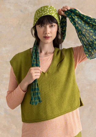 Écharpe ”Sally” en coton biologique - vert bouteille