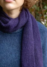 Strickschal aus Alpakagemisch - brombeere