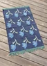 "Wildflower" organic cotton rug (indigo blue One Size)