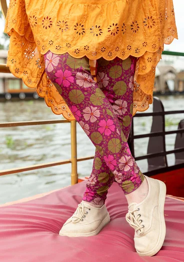 Leggings «Cress» i lyocell/elastan - vinrød