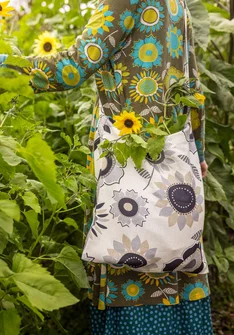 Tas "Sunflower" van biologisch katoen/linnen - ongebleekt