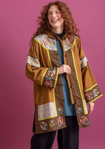 “Mei Lan” jacket in a viscose/cotton/linen blend - brass