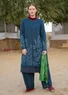 Long gilet "Dawn" en ramie/coton recyclé (indigo S)