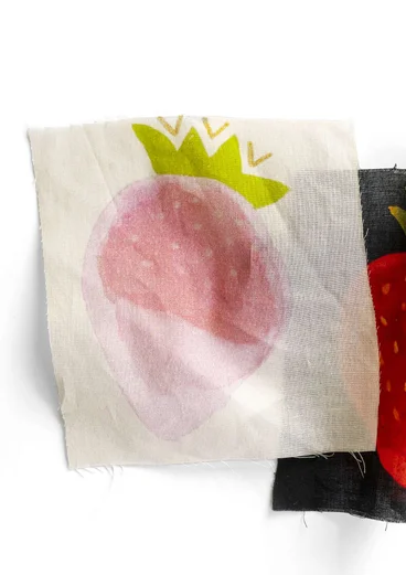 Pièce de tissu Strawberry 3 mètres - vanille