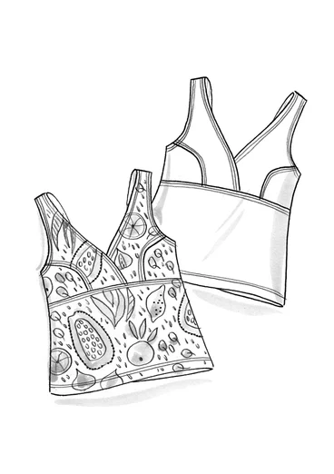 Tankinitop „Botswana“ aus Polyamid/Elasthan - schwarz-gemustert