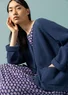 Recycled cotton cardigan (indigo M)