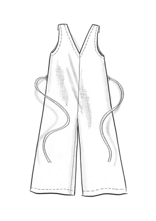 “Idun” woven organic cotton/linen dungarees - rowan