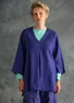 Kittelbluse „Sprint“ aus Leinen (veilchen XXL)