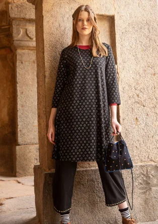 Robe "Elisabet" en jersey de coton biologique/modal - noir