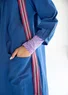 Robe "Benedita" en coton biologique tissé (bleu porcelaine XS)