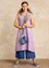 Woven linen dress (powder purple/striped L)