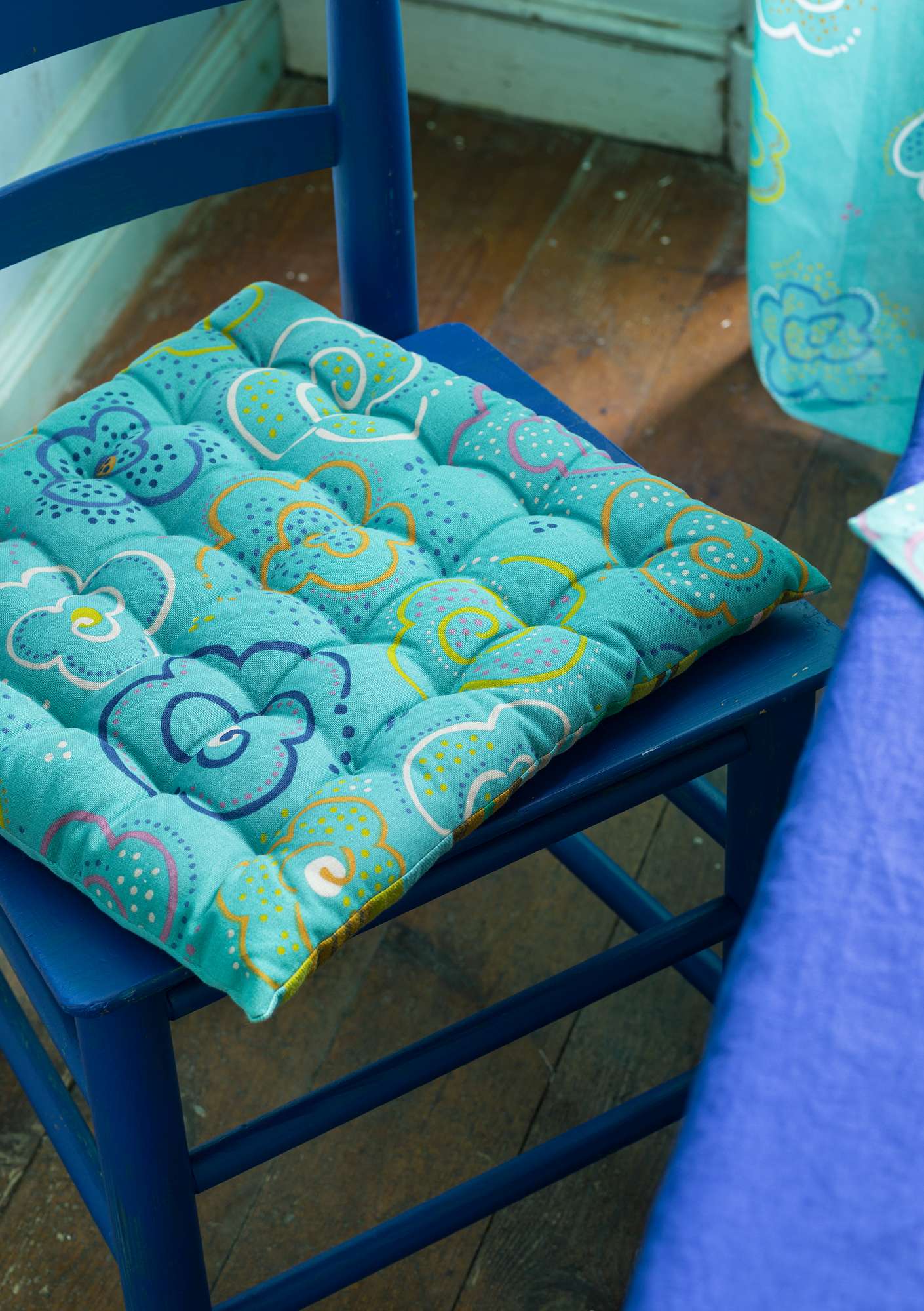 “Bolster” seat cushion in organic cotton jade thumbnail