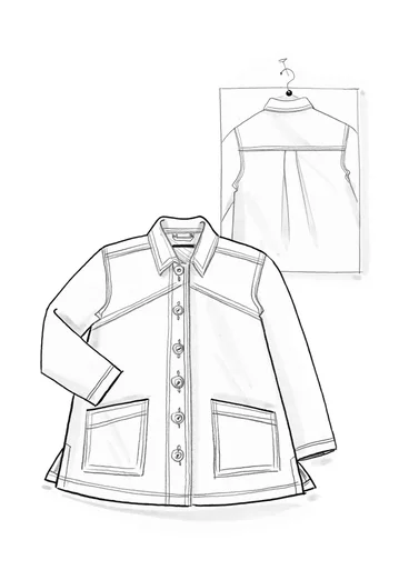 Webjacke „Ines“ aus Bio-Baumwolle - dunkelindigo