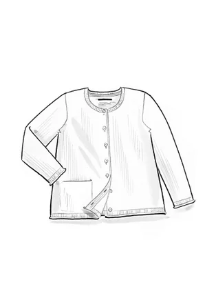 Cardigan "Esme" i økologisk/genanvendt bomuld - indigo grøn