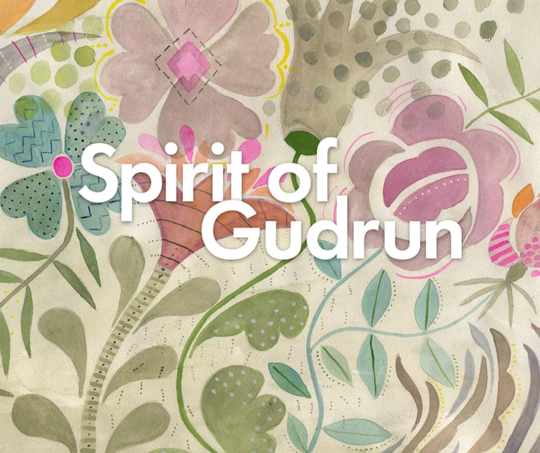 A collage of pictures from Gudrun Sjödén’s magazine Spirit of Gudrun.