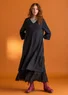 Robe « Tyra » en jersey de coton biologique/modal (noir M)