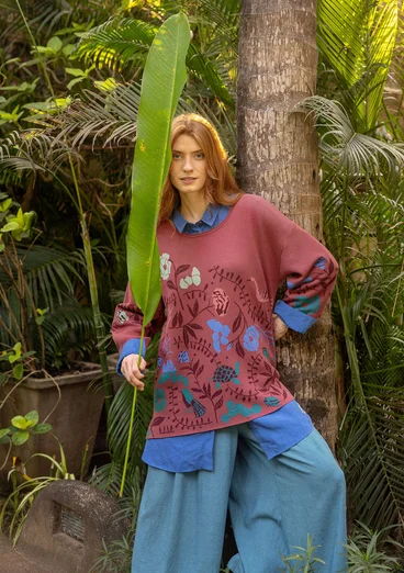 Pull "Mockingbird" en coton biologique/recyclé - rouge sourd