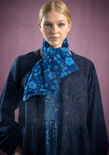 Gemustertes Kleid „Eternelle“ aus Bio-Baumwolle - indigo-gemustert