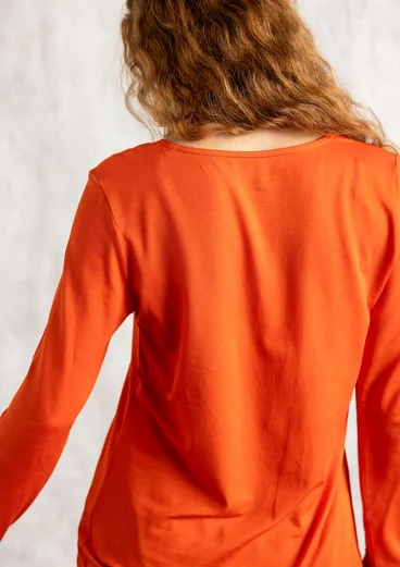 “Tina” lyocell/elastane jersey top - lava red