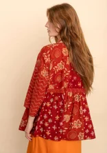 Blouse croisée "Roza" en coton biologique - rouille