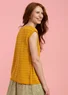 Linen knit tank top (gold ochre XL)