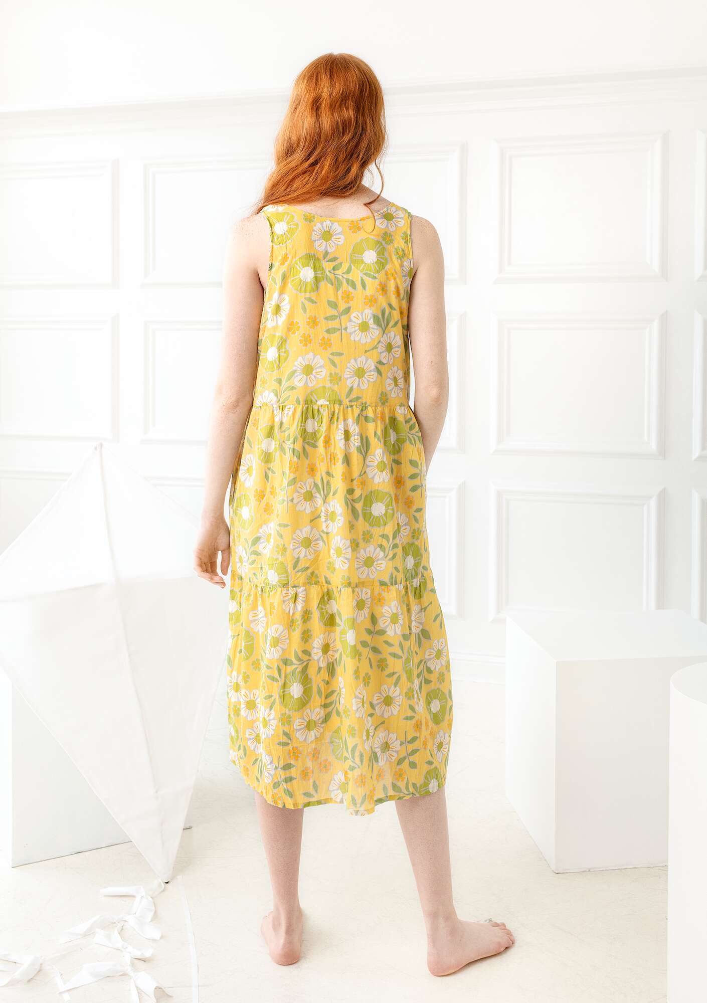 Kleid „Bouquet“ aus Öko-Baumwollgewebe goldregen thumbnail