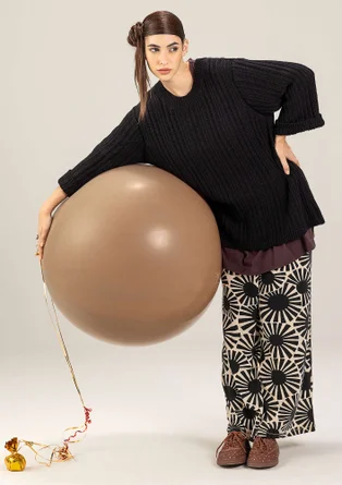 Jerseybukser "Taiyoko" i lyocell/elastan - sort