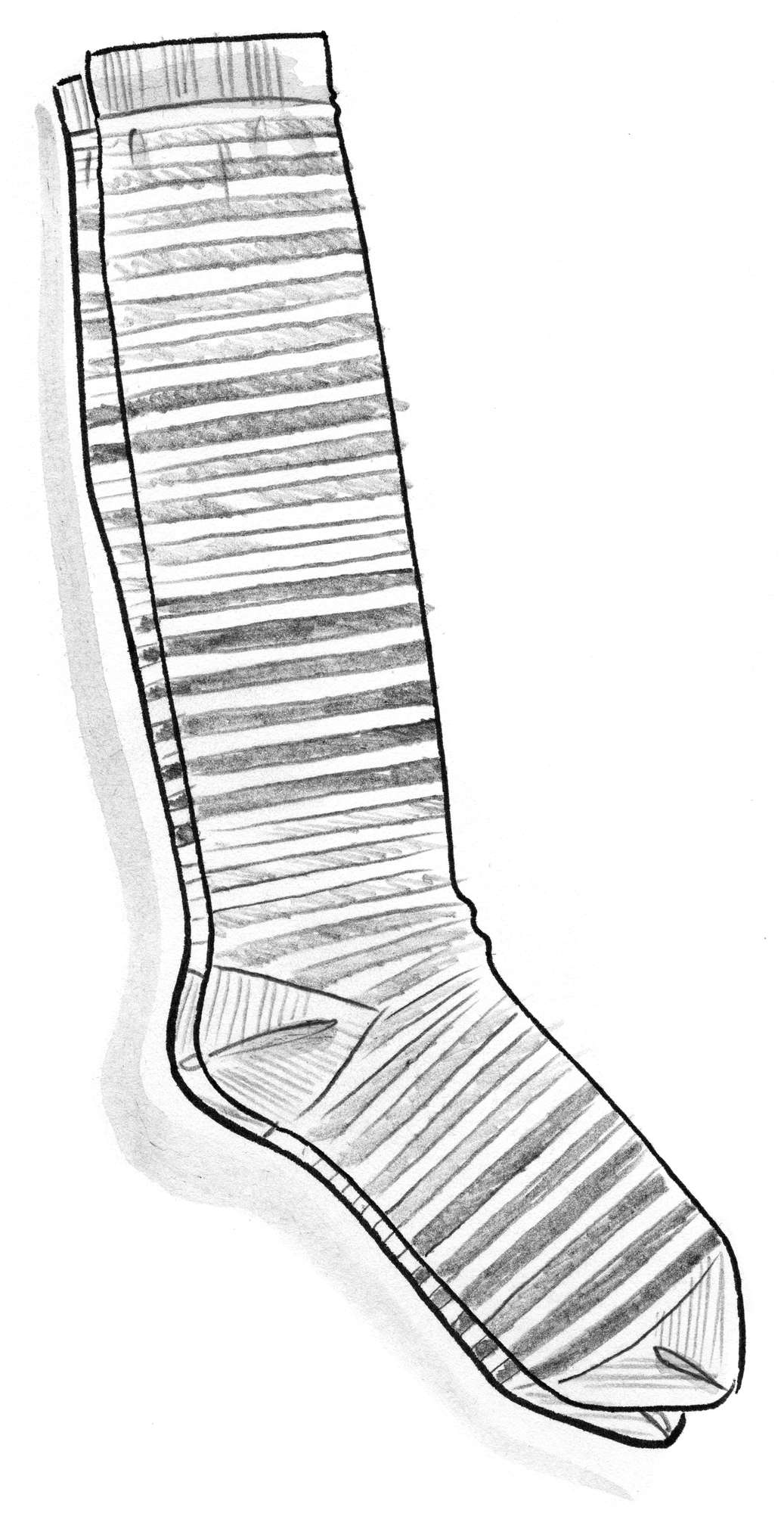 Grandes chaussettes rayées en coton biologique